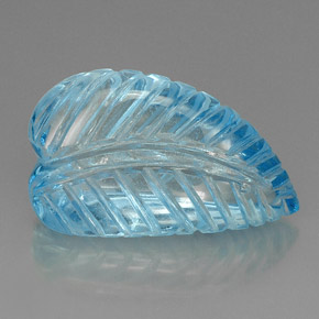 Topazio naturale blu da 44,87 ct, trasparente, trasparente/traslucido