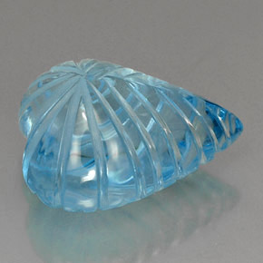 Topazio naturale blu da 37,46 ct, trasparente, trasparente/traslucido