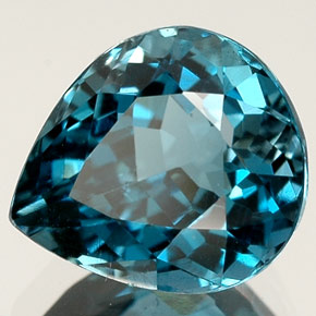 Topazio naturale blu da 2,84 ct, taglio a pera, VVS-VS