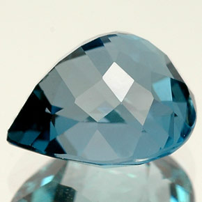 Topazio naturale blu da 2,84 ct, taglio a pera, VVS-VS