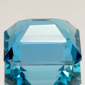 Topazio naturale blu da 5,23 ct, taglio smeraldo, VS