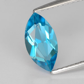 Topazio naturale blu da 1,40 ct, marchesa, VVS-VS