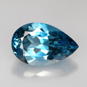 Topazio naturale blu da 5,24 ct, taglio a pera, VS