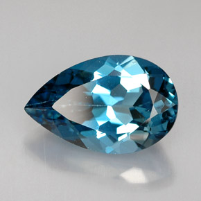 Topazio naturale blu da 5,24 ct, taglio a pera, VS