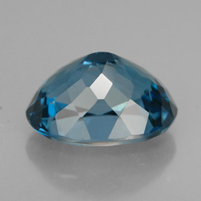 Topazio naturale blu da 3,13 ct, taglio ovale, VVS