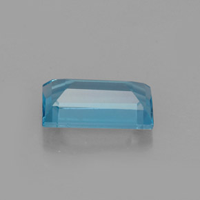 Topazio naturale blu da 1,83 ct, baguette, VVS