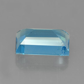 Topazio naturale blu da 2,17 ct, baguette, VS