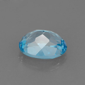 Topazio naturale blu da 1,84 ct, taglio ovale, VVS-VS