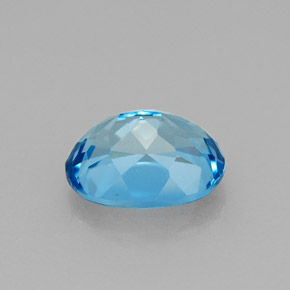 Topazio naturale blu da 2,48 ct, taglio ovale, VVS