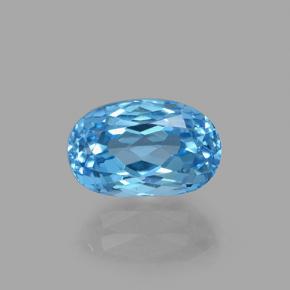 Topazio naturale blu da 2,76 ct, taglio ovale, VVS