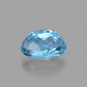 Topazio naturale blu da 2,76 ct, taglio ovale, VVS