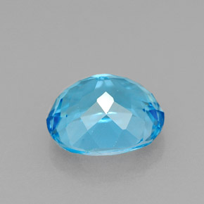 Topazio naturale blu da 2,19 ct, taglio ovale, VVS-VS