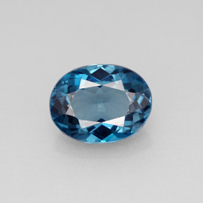 Topazio naturale blu da 2,43 ct, taglio ovale, VVS