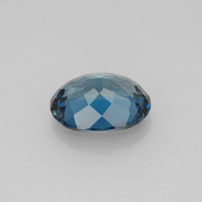 Topazio naturale blu da 2,43 ct, taglio ovale, VVS