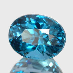 Topazio naturale blu da 2,63 ct, taglio ovale, VVS