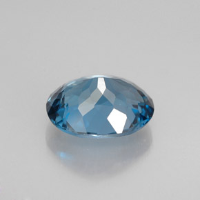 Topazio naturale blu da 2,21 ct, taglio ovale, VVS