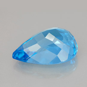 Topazio naturale blu da 9,79 ct, taglio a pera, VVS