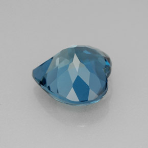 Topazio naturale blu da 4,23 ct, a forma di cuore, VVS