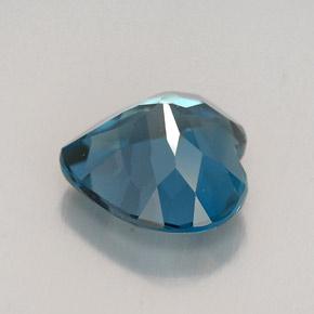 Topazio naturale blu da 4,01 ct, a forma di cuore, VVS