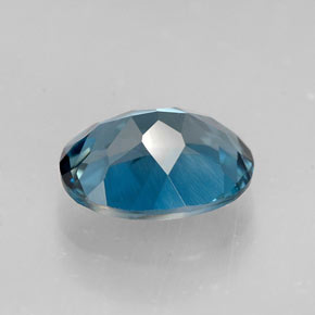Topazio naturale blu da 1,64 ct, taglio ovale, VVS