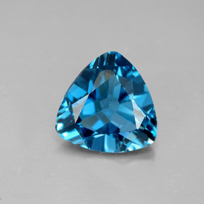 Topazio naturale blu da 2,86 ct, trillion, VVS