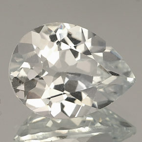 Topazio naturale bianco da 10,43 ct, taglio a pera, VVS