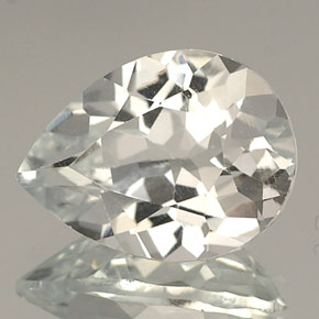 Topazio naturale bianco da 10,43 ct, taglio a pera, VVS