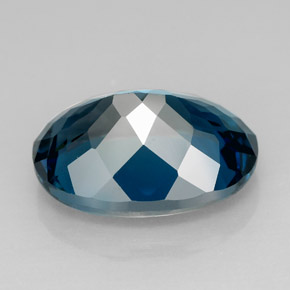 Topazio naturale blu da 7,98 ct, taglio ovale, VVS