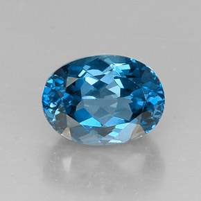 Topazio naturale blu da 7,33 ct, taglio ovale, VVS-VS