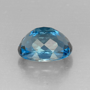 Topazio naturale blu da 7,33 ct, taglio ovale, VVS-VS