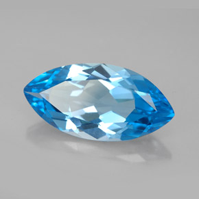 Topazio naturale blu da 6,60 ct, marchesa, IF