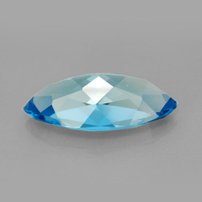 Topazio naturale blu da 6,54 ct, marchesa, VVS