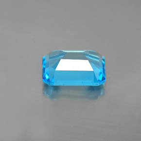Topazio naturale blu da 1,91 ct, taglio smeraldo, VVS