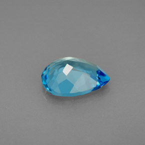 Topazio naturale blu da 2,78 ct, taglio a pera, VVS