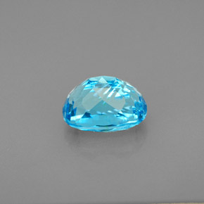 Topazio naturale blu da 2,24 ct, taglio ovale, VS-SI