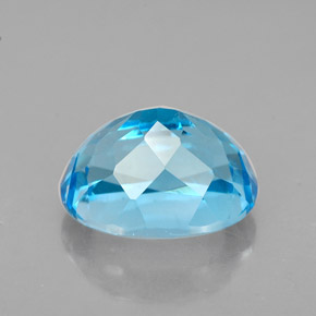 Topazio naturale blu da 2,98 ct, taglio ovale, VVS