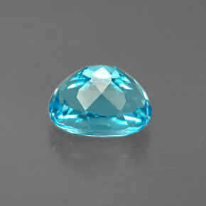 Topazio naturale blu da 2,38 ct, taglio ovale, VVS