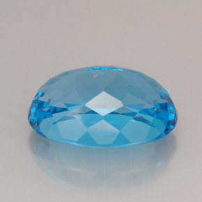 Topazio naturale blu da 25,42 ct, taglio ovale, IF