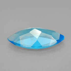 Topazio naturale blu da 6,46 ct, marchesa, VVS-VS