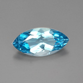 Topazio naturale blu da 4,90 ct, marchesa, VVS