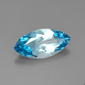 Topazio naturale blu da 4,90 ct, marchesa, VVS