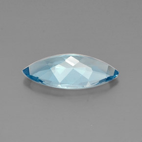 Topazio naturale blu da 4,90 ct, marchesa, VVS