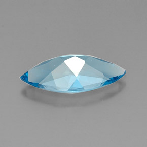 Topazio naturale blu da 5,78 ct, marchesa, VVS