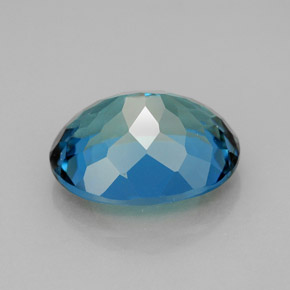 Topazio naturale blu da 7,73 ct, taglio ovale, VVS
