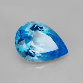 Topazio naturale blu da 7,87 ct, taglio a pera, VVS