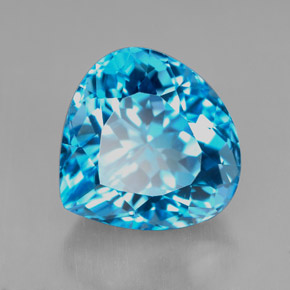 Topazio naturale blu da 8,54 ct, taglio a pera, IF