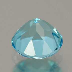Topazio naturale blu da 1,12 ct, taglio rotondo, IF