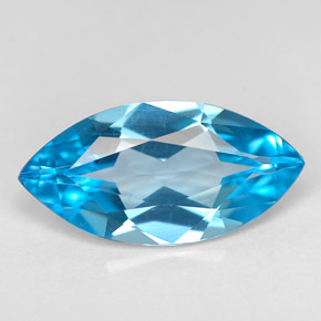 Topazio naturale blu da 5,63 ct, marchesa, IF