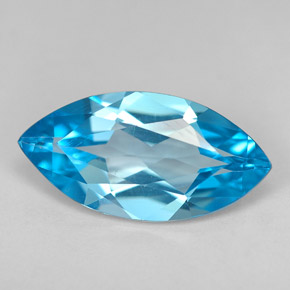 Topazio naturale blu da 5,63 ct, marchesa, IF