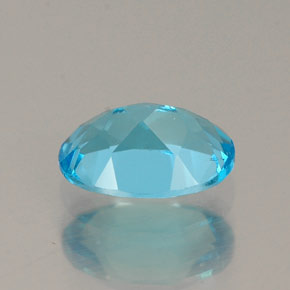 Topazio naturale blu da 0,95 ct, taglio ovale, VVS-VS
